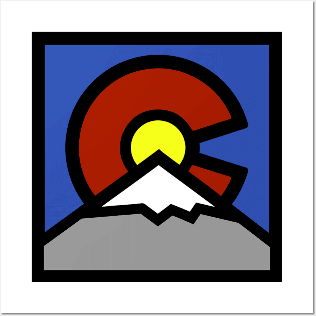 Denver Colorado - Colorado Flag Design Wall Art by DeadBeatElite